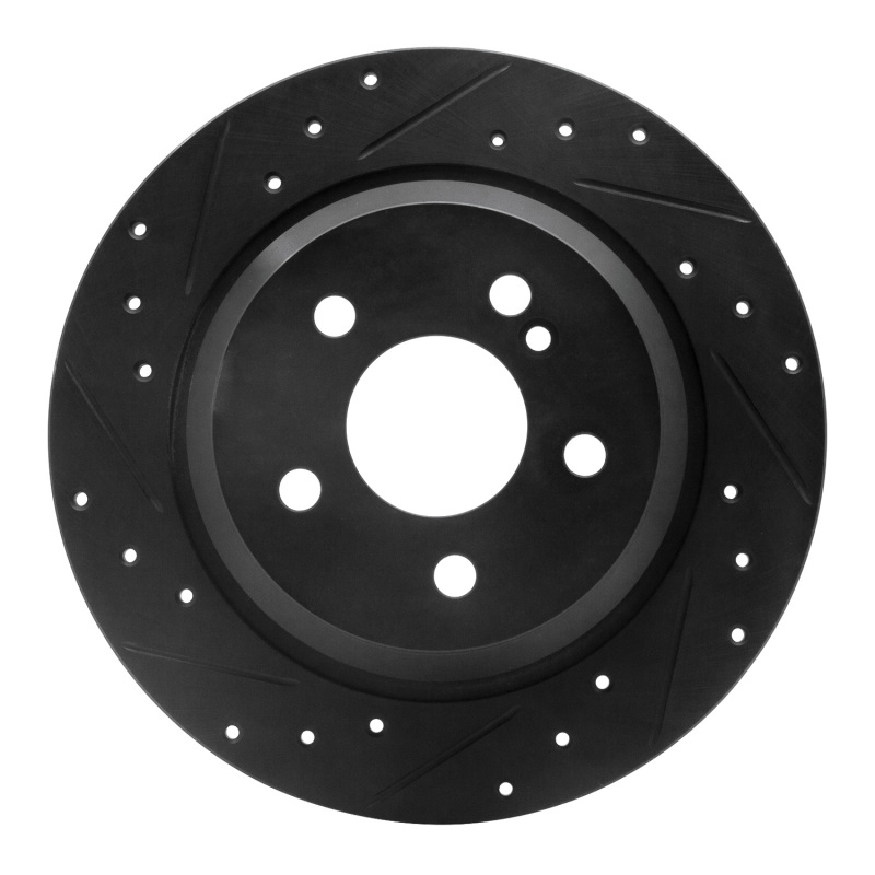 Mercedes-Benz CL500 Brake Rotor (1) - Rear Left - R1 Concepts - Drilled & Slotted - Black - `03-`06 Mercedes-Benz CL500 Brake Rotor (1) - Rear Left - R1 Concepts - Drilled & Slotted - Black - `03-`06